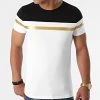 Sortie 🥰 Tee Shirt Tricolore Bande Gold 1572 Blanc de LBO 🔔 -France LBO Soldes Boutique lbo 263479 FAB SHALBO 1572 20210617T145848 01