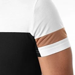 Coupon 🧨 Tee Shirt Tricolore 1644 Blanc Camel Noir de LBO 🔥 -France LBO Soldes Boutique lbo 263520 FAB SHALBO 1644 20210615T141947 02