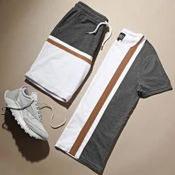 Vente flash 😀 Tee 🔥 Shirt Tricolore 1665 Anthracite Blanc Gris Chiné Camel de LBO ✨ -France LBO Soldes Boutique lbo 263532 FAB SHALBO 1665 20210622T081457 05