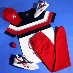 Tout neuf 😉 Tee Shirt Bicolore Avec Bande Tricolore 1675 Blanc Bleu Marine de LBO 😍 -France LBO Soldes Boutique lbo 263556 FAB SHALBO 1675 20210713T080030 03