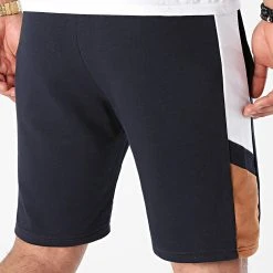 Meilleure vente 😉 Short Jogging A Bandes Sport 1755 Bleu Marine de LBO 🤩 -France LBO Soldes Boutique lbo 263800 FAB SHALBO 1755 20210618T150008 04