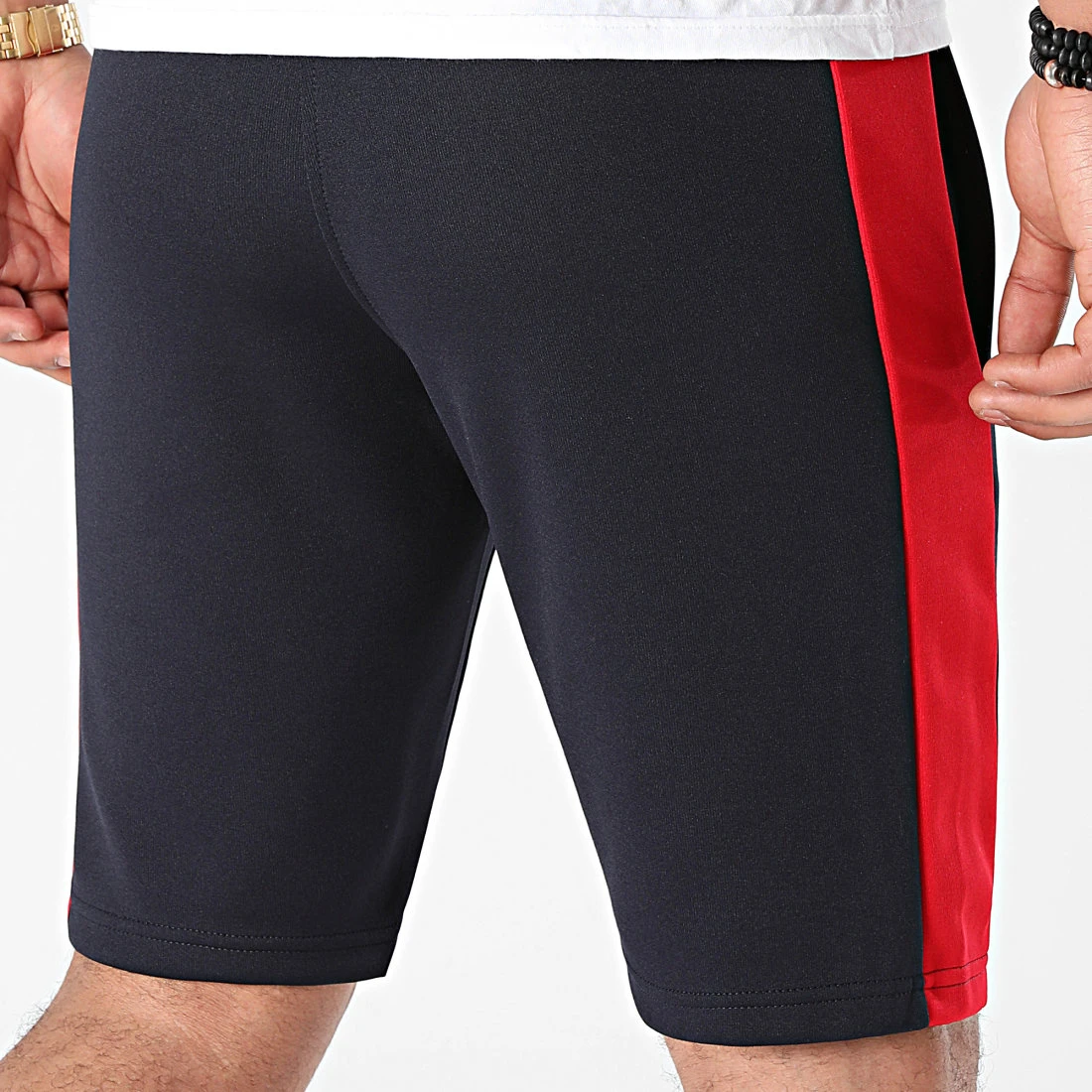 Top 10 🛒 Short Jogging Poly 1756 Bleu Marine Bandes Rouge de LBO 😍 6 Top 10 🛒 Short Jogging Poly 1756 Bleu Marine Bandes Rouge de LBO 😍 – Image 4