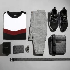 Le moins cher ✔️ Tee Shirt Tricolore 1620 Noir Blanc Bordeaux de LBO ✔️ -France LBO Soldes Boutique lbo 264436 FAB SHALBO 1620 20210505T145915 03