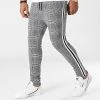 Acheter ✨ Pantalon Carreaux Avec Bandes 0026 Gris Noir Blanc de LBO ✨ -France LBO Soldes Boutique lbo 264697 FAB 1070574 0026 20210720T145914 01