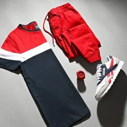 Tout neuf 🔔 Tee Shirt Tricolore 679 Bleu Marine Rouge Blanc de LBO 🎁 -France LBO Soldes Boutique lbo 265002 FAB SHALBO 679 TS 20210614T083017 05