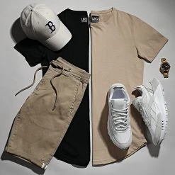 Coupon 🔔 Lot de 2 Tee 👏 Shirts Oversize 1770 Beige Noir de LBO ❤️ -France LBO Soldes Boutique lbo 265066 FAB SHALBO 1770 20210623T091724 05