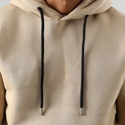 Le moins cher 🎁 Lot de 2 Sweats Capuche 1768 Beige Noir de LBO 💯 -France LBO Soldes Boutique lbo 265083 SHALBO 1768 20221005T085004 02