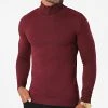 Remise 😉 Pull Col Roulé Slim Fit JUM-87 Bordeaux de LBO ⌛