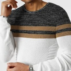 Top 10 ✔️ Pull Tricolore 0079 Noir Chiné Camel Blanc de LBO ❤️ -France LBO Soldes Boutique lbo 266242 LBO 1070546 0079 20221128T150343 03