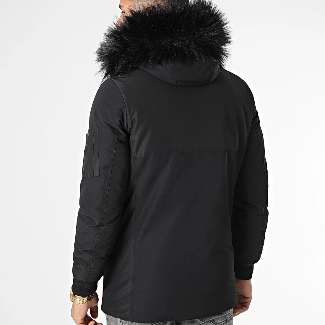 Meilleur prix 👏 Parka Tech Premium Avec Fourrure Noire 0016 Noir de LBO 😉 6 Meilleur prix 👏 Parka Tech Premium Avec Fourrure Noire 0016 Noir de LBO 😉 – Image 4