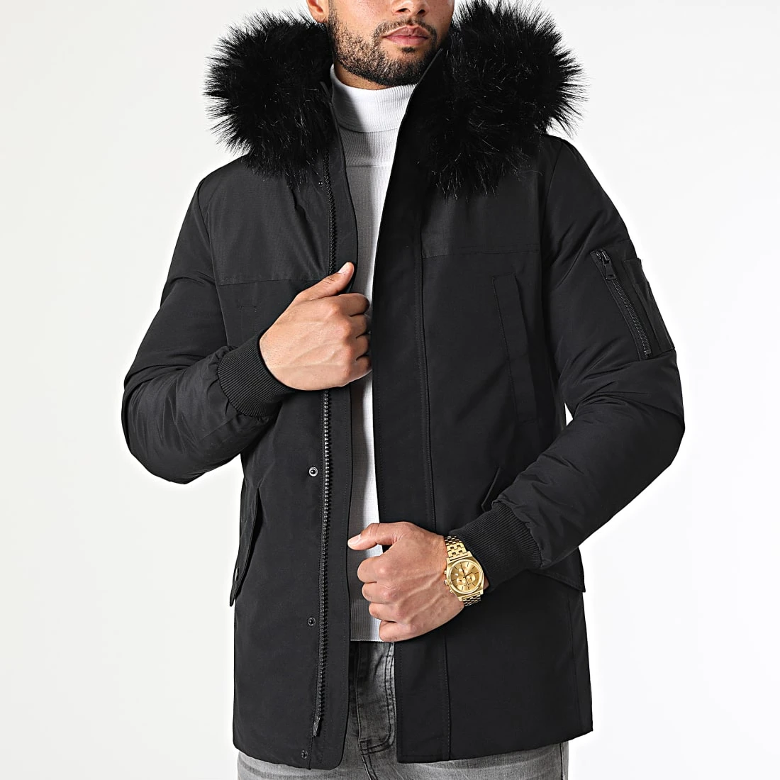 Meilleur prix 👏 Parka Tech Premium Avec Fourrure Noire 0016 Noir de LBO 😉 3 Meilleur prix 👏 Parka Tech Premium Avec Fourrure Noire 0016 Noir de LBO 😉