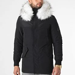 Offres 🔔 Parka Tech Premium Avec Fourrure Blanche 0024 Noir de LBO 🔔 -France LBO Soldes Boutique lbo 266918 FAB LBO 1070510 0024 20211112T145143 03