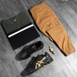 Meilleure affaire ⭐ Tee Shirt Manches Longues Tricolore 1814 Vert Kaki Noir de LBO 🛒 -France LBO Soldes Boutique lbo 268065 FAB SHALBO 1814 20210713T075857 05