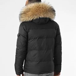 Nouveau 🧨 Doudoune Capuche Tech Puffer Avec Fourrure Beige 0018 Noir de LBO 😉 -France LBO Soldes Boutique lbo 269119 FAB LBO 1070510 0018 20211112T143648 05