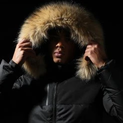 Nouveau 🧨 Doudoune Capuche Tech Puffer Avec Fourrure Beige 0018 Noir de LBO 😉 -France LBO Soldes Boutique lbo 269119 FAB LBO 1070510 0018 20211129T144719 05