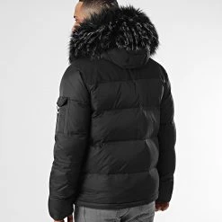 Promo 💯 Doudoune Capuche Tech Puffer Avec Fourrure Noir Melange 0019 Noir de LBO 👍 -France LBO Soldes Boutique lbo 269121 FAB LBO 1070510 0019 20211117T112624 04