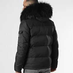 Meilleure affaire 🛒 Doudoune Capuche Tech Puffer Avec Fourrure Noir 0020 Noir de LBO ⭐ -France LBO Soldes Boutique lbo 269125 FAB LBO 1070510 0020 20211117T112705 04