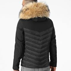 Meilleure affaire 😉 Doudoune Capuche Tech Fitted Avec Fourrure Beige 0027 Noir de LBO ✔️ -France LBO Soldes Boutique lbo 269128 FAB LBO 1070510 0027 20211008T135604 04