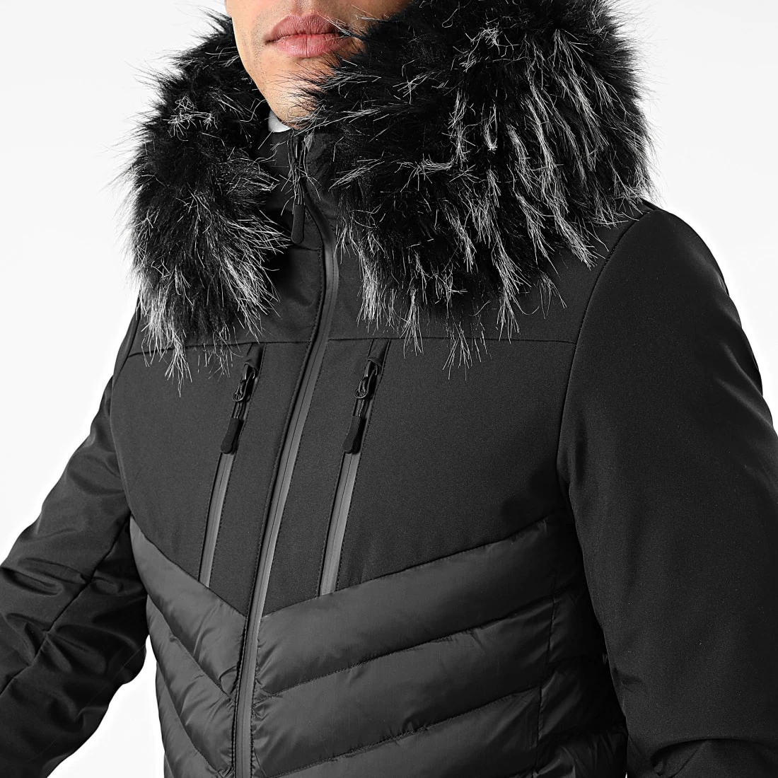 Offres 🌟 Doudoune Capuche Tech Fitted Avec Fourrure Noir Melange 0028 Noir de LBO ⌛ 4 Offres 🌟 Doudoune Capuche Tech Fitted Avec Fourrure Noir Melange 0028 Noir de LBO ⌛ – Image 2