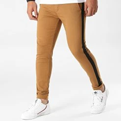 Meilleur prix ⭐ Pantalon Chino Skinny Avec Bande 1777 Camel de LBO ✔️