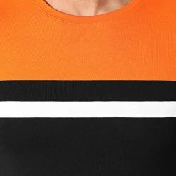 Grosses soldes ⌛ Tee Shirt Tricolore 1633 Noir Orange de LBO 🎁 -France LBO Soldes Boutique lbo 270334 FAB SHALBO 1633 20210715T150741 02