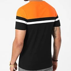 Grosses soldes ⌛ Tee Shirt Tricolore 1633 Noir Orange de LBO 🎁 -France LBO Soldes Boutique lbo 270334 FAB SHALBO 1633 20210715T150743 03