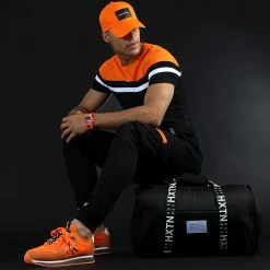 Grosses soldes ⌛ Tee Shirt Tricolore 1633 Noir Orange de LBO 🎁 -France LBO Soldes Boutique lbo 270334 FAB SHALBO 1633 20210726T140708 05