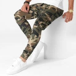 Acheter 🛒 Pantalon Cargo Super Skinny Cargo Camouflage 1714 Vert Kaki de LBO ⌛ -France LBO Soldes Boutique lbo 270343 FAB SHALBO 1714 20210903T093852 03