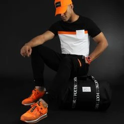 Sortie ❤️ Tee Shirt Poche Tricolore 1853 Noir Blanc Orange de LBO ✔️ -France LBO Soldes Boutique lbo 270362 FAB SHALBO 1853 20210726T140835 03