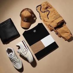 Promo 😉 Tee 🥰 Shirt Manches Longues Empiècement Bicolore 1803 Noir Camel de LBO ✨ -France LBO Soldes Boutique lbo 271586 FAB SHALBO 1803 20211013T080814 03