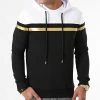 Les meilleures critiques de 😀 Sweat Capuche Tricolore Bande Gold 1573 Noir Blanc de LBO 👍 -France LBO Soldes Boutique lbo 273120 FAB SHALBO 1573 20210910T140732 01