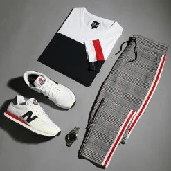 Vente flash ⭐ Tee ✔️ Shirt Bicolore Avec Bandes 1643 Bleu Marine Blanc de LBO ⭐ -France LBO Soldes Boutique lbo 273121 FAB SHALBO 1643 20210903T141944 03