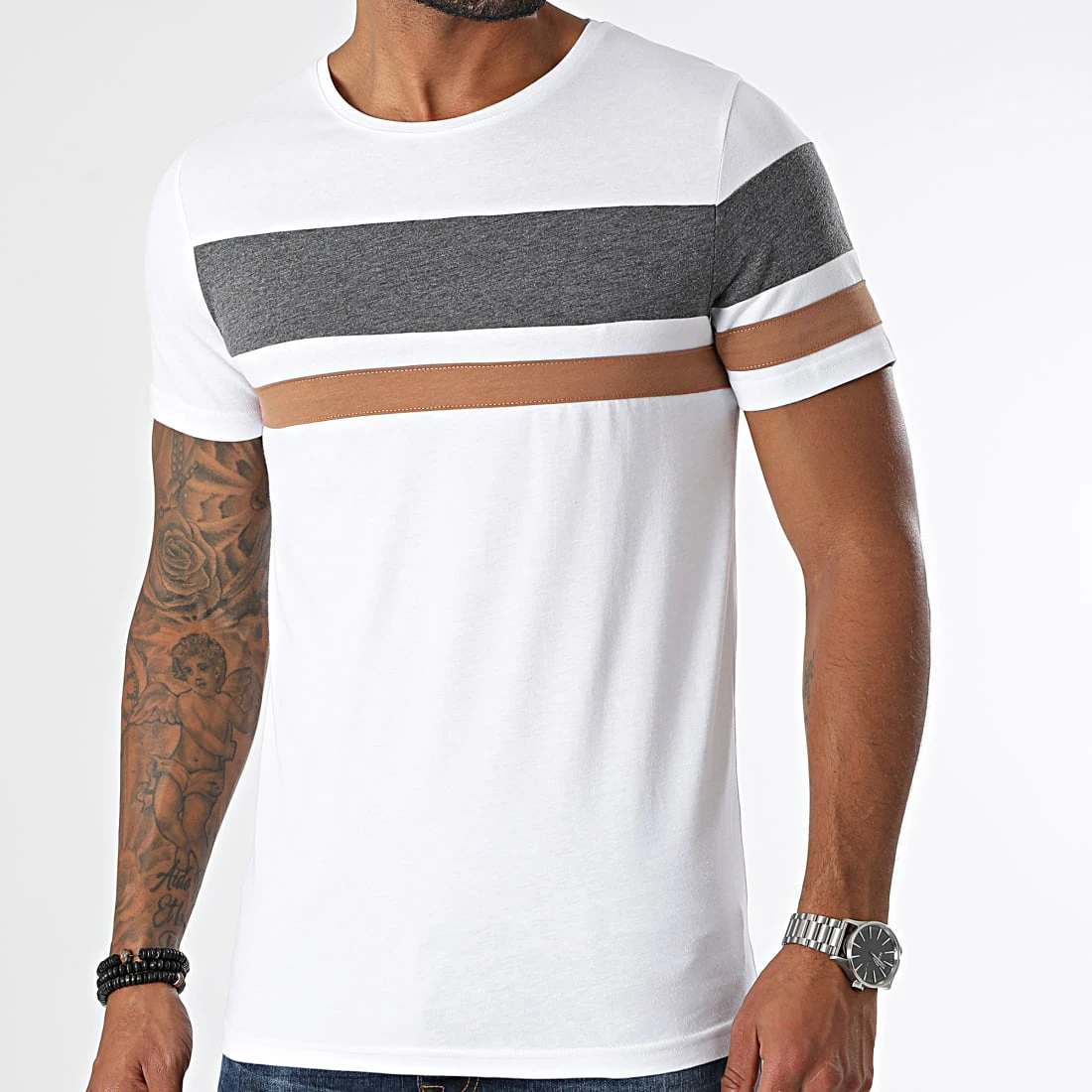 Meilleur prix 😉 Tee Shirt Slim Fit Tricolore 1654 Anthracite Blanc Camel de LBO 🔥 3 Meilleur prix 😉 Tee Shirt Slim Fit Tricolore 1654 Anthracite Blanc Camel de LBO 🔥