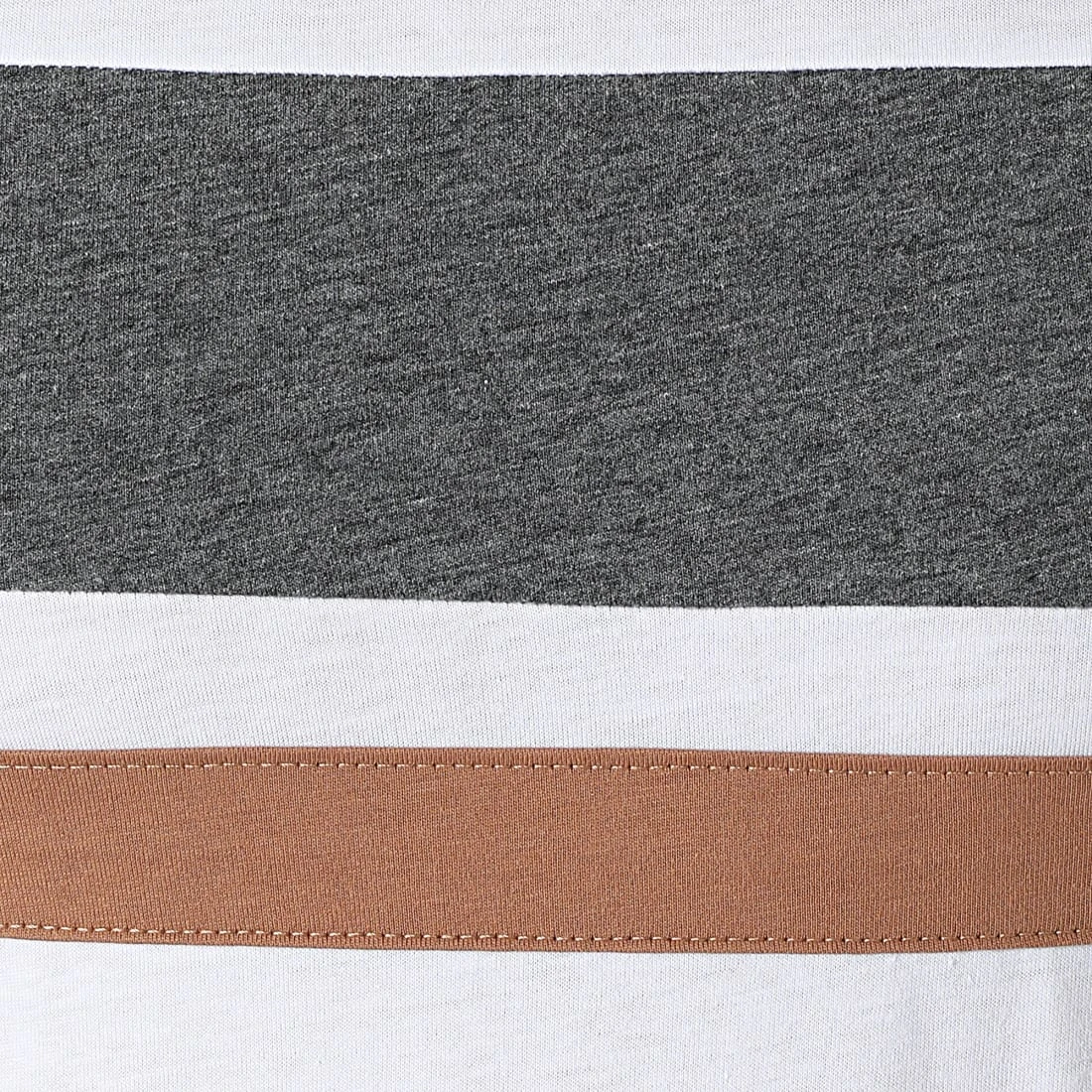 Meilleur prix 😉 Tee Shirt Slim Fit Tricolore 1654 Anthracite Blanc Camel de LBO 🔥 4 Meilleur prix 😉 Tee Shirt Slim Fit Tricolore 1654 Anthracite Blanc Camel de LBO 🔥 – Image 2