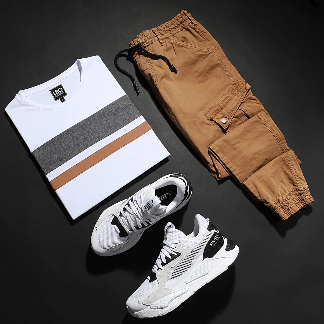 Meilleur prix 😉 Tee Shirt Slim Fit Tricolore 1654 Anthracite Blanc Camel de LBO 🔥 5 Meilleur prix 😉 Tee Shirt Slim Fit Tricolore 1654 Anthracite Blanc Camel de LBO 🔥 – Image 3