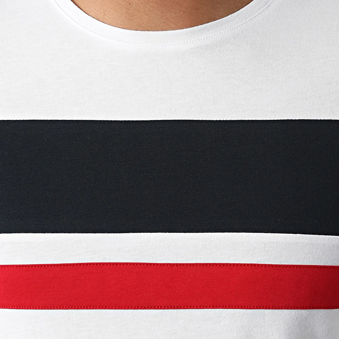 Tout neuf 🔥 Tee Shirt Slim Fit Tricolore 1655 Bleu Marine Rouge Blanc de LBO 🔔 4 Tout neuf 🔥 Tee Shirt Slim Fit Tricolore 1655 Bleu Marine Rouge Blanc de LBO 🔔 – Image 2