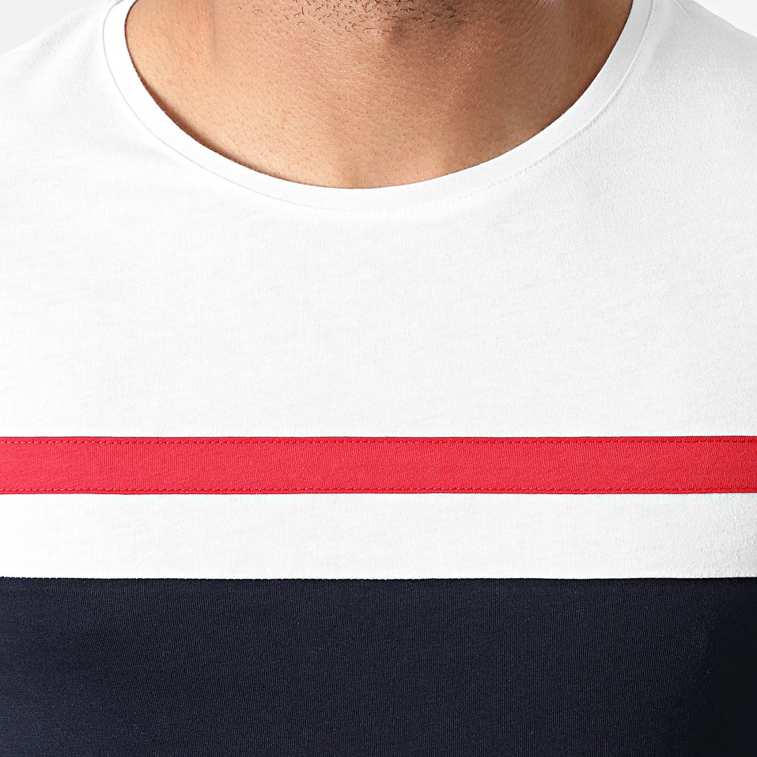 Meilleure affaire 🔔 Tee Shirt Tricolore 1830 Bleu Marine Blanc de LBO 🔔 4 Meilleure affaire 🔔 Tee Shirt Tricolore 1830 Bleu Marine Blanc de LBO 🔔 – Image 2