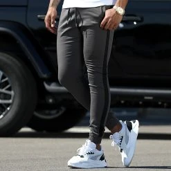 Offres ✨ Jogger Pant Super Skinny A Bandes 1909 Gris de LBO ✨ -France LBO Soldes Boutique lbo 276529 FAB SHALBO 1909 20210907T153158 06