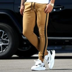 Remise 🎁 Jogger Pant Super Skinny A Bandes 1911 Camel de LBO 🎉 -France LBO Soldes Boutique lbo 276532 FAB SHALBO 1911 20210907T153223 05