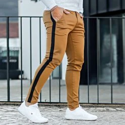 Remise 🎁 Jogger Pant Super Skinny A Bandes 1911 Camel de LBO 🎉 -France LBO Soldes Boutique lbo 276532 FAB SHALBO 1911 20220119T092037 06
