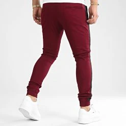 Tout neuf 🧨 Jogger Pant Super Skinny A Bandes 1913 Bordeaux de LBO 🎁 -France LBO Soldes Boutique lbo 276535 FAB SHALBO 1913 20220722T152626 04