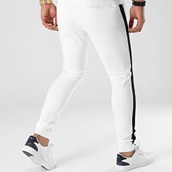 Top 10 👍 Jogger Pant Super Skinny A Bandes 1914 Blanc de LBO ✔️ -France LBO Soldes Boutique lbo 276537 FAB SHALBO 1914 20210903T094441 04