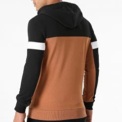 Nouveau ❤️ Sweat Capuche Tricolore 1952 Noir Blanc Camel de LBO 🤩 -France LBO Soldes Boutique lbo 277032 FAB SHALBO 1952 20210903T144325 03