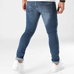 De gros ✨ Jean Slim Fit Avec Déchirures 1865 Bleu Denim de LBO 💯 -France LBO Soldes Boutique lbo 277036 FAB SHALBO 1865 20210910T153325 04