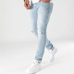 Meilleure vente 👍 Jean Slim Fit Avec Déchirures 1869 Bleu Wash de LBO 🎉 10 Meilleure vente 👍 Jean Slim Fit Avec Déchirures 1869 Bleu Wash de LBO 🎉 -France LBO Soldes Boutique lbo 277038 FAB SHALBO 1869 20210910T153405 03