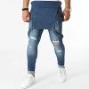 Top 10 👏 Salopette en Jean Slim Destroy 1935 Bleu Medium Denim de LBO 👍 -France LBO Soldes Boutique lbo 280199 FAB SHALBO 1935 20211022T124453 01