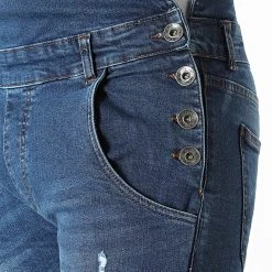 Top 10 👏 Salopette en Jean Slim Destroy 1935 Bleu Medium Denim de LBO 👍 -France LBO Soldes Boutique lbo 280199 FAB SHALBO 1935 20211022T124454 02