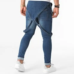 Top 10 👏 Salopette en Jean Slim Destroy 1935 Bleu Medium Denim de LBO 👍 -France LBO Soldes Boutique lbo 280199 FAB SHALBO 1935 20211022T124456 04