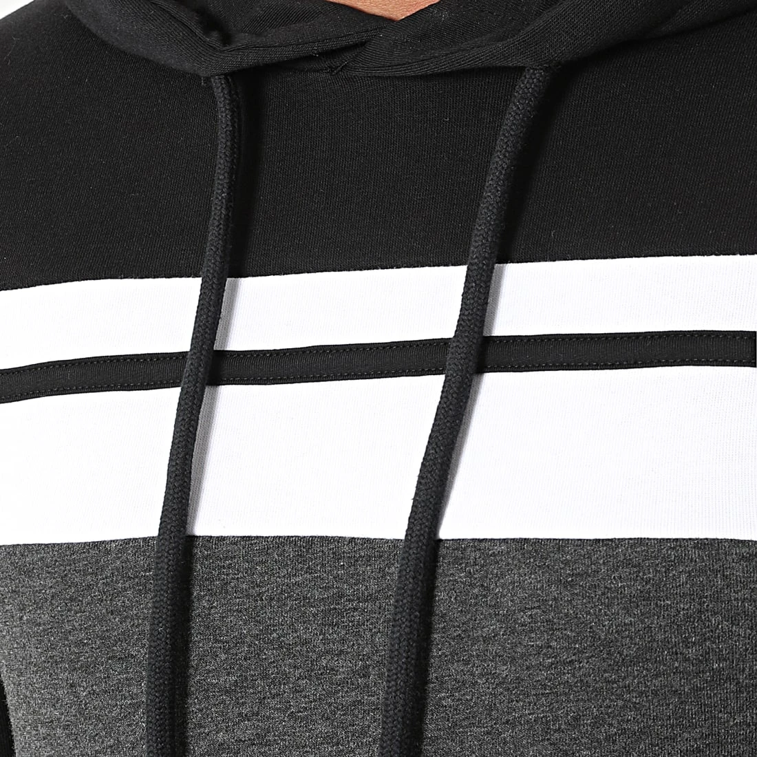 De gros ⭐ Sweat Capuche Slim Fit Tricolore 1962 Gris Anthracite Noir de LBO ❤️ 4 De gros ⭐ Sweat Capuche Slim Fit Tricolore 1962 Gris Anthracite Noir de LBO ❤️ – Image 2