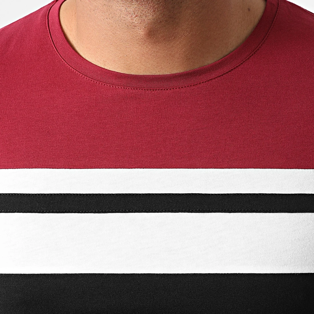 Budget ✨ Tee ✨ Shirt Tricolore Avec Bandes 1965 Noir Bordeaux Blanc de LBO ⭐ 4 Budget ✨ Tee ✨ Shirt Tricolore Avec Bandes 1965 Noir Bordeaux Blanc de LBO ⭐ – Image 2